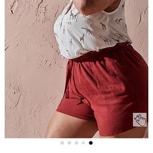 Linen Shorts - Brick Dust